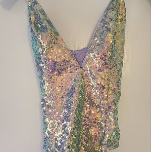 NWOT For Love and Lemons sequin bodysuit